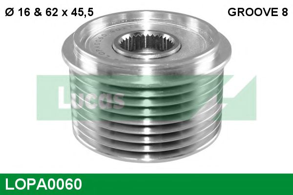 LUCAS ENGINE DRIVE LOPA0060 Механизм свободного хода генератора 