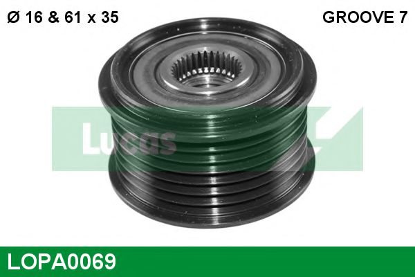 LUCAS ENGINE DRIVE LOPA0069 Механизм свободного хода генератора 