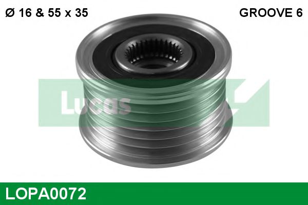 LUCAS ENGINE DRIVE LOPA0072 Механизм свободного хода генератора для MITSUBISHI GRANDIS (Митсубиши/митсубиси Грандис) LUCAS ENGINE DRIVE LOPA0072 Механизм свободного хода генератора для MITSUBISHI GRANDIS (Митсубиши/митсубиси Грандис)