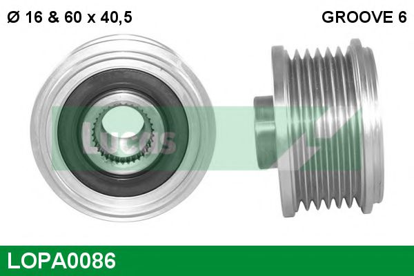 LUCAS ENGINE DRIVE LOPA0086 Механизм свободного хода генератора для NISSAN NV200 / EVALIA (Ниссан Нv200 / эvалиа) LUCAS ENGINE DRIVE LOPA0086 Механизм свободного хода генератора для NISSAN NV200 / EVALIA (Ниссан Нv200 / эvалиа)