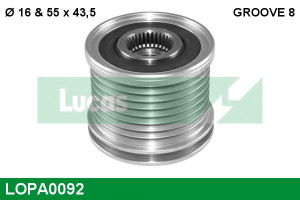 LUCAS ENGINE DRIVE LOPA0092 Механизм свободного хода генератора для MERCEDES-BENZ R-CLASS (Мэрcэдэс-бэнз Р-cласс) LUCAS ENGINE DRIVE LOPA0092 Механизм свободного хода генератора для MERCEDES-BENZ R-CLASS (Мэрcэдэс-бэнз Р-cласс)