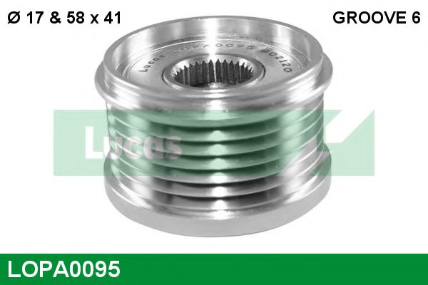 LUCAS ENGINE DRIVE LOPA0095 Механизм свободного хода генератора для ALFA ROMEO BRERA (Альфа ромео Брэра) LUCAS ENGINE DRIVE LOPA0095 Механизм свободного хода генератора для ALFA ROMEO BRERA (Альфа ромео Брэра)