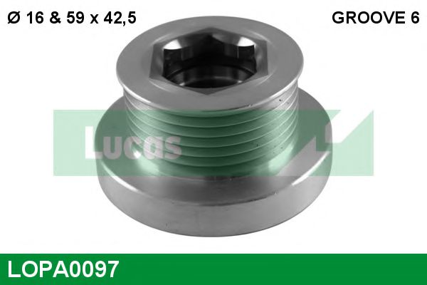 LUCAS ENGINE DRIVE LOPA0097 Механизм свободного хода генератора для NISSAN NV200 / EVALIA (Ниссан Нv200 / эvалиа) LUCAS ENGINE DRIVE LOPA0097 Механизм свободного хода генератора для NISSAN NV200 / EVALIA (Ниссан Нv200 / эvалиа)