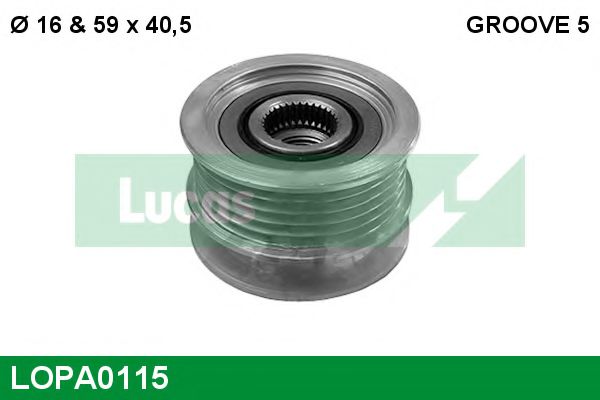 LUCAS ENGINE DRIVE LOPA0115 Механизм свободного хода генератора 