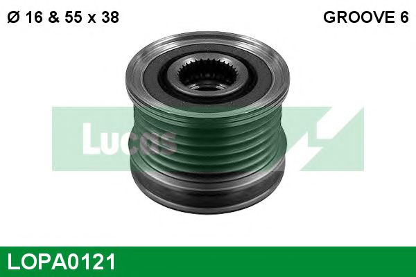 LUCAS ENGINE DRIVE LOPA0121 Механизм свободного хода генератора для PEUGEOT 207 (Пежо 207) LUCAS ENGINE DRIVE LOPA0121 Механизм свободного хода генератора для PEUGEOT 207 (Пежо 207)