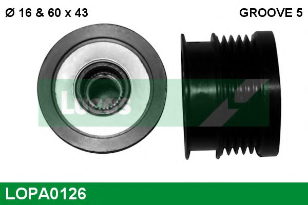 LUCAS ENGINE DRIVE LOPA0126 Механизм свободного хода генератора для ALFA ROMEO BRERA (Альфа ромео Брэра) LUCAS ENGINE DRIVE LOPA0126 Механизм свободного хода генератора для ALFA ROMEO BRERA (Альфа ромео Брэра)