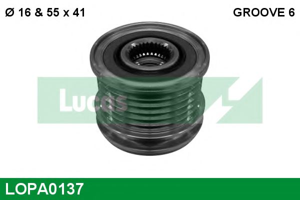 LUCAS ENGINE DRIVE LOPA0137 Механизм свободного хода генератора для PEUGEOT 207 (Пежо 207) LUCAS ENGINE DRIVE LOPA0137 Механизм свободного хода генератора для PEUGEOT 207 (Пежо 207)