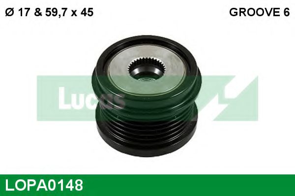 LUCAS ENGINE DRIVE LOPA0148 Механизм свободного хода генератора 
