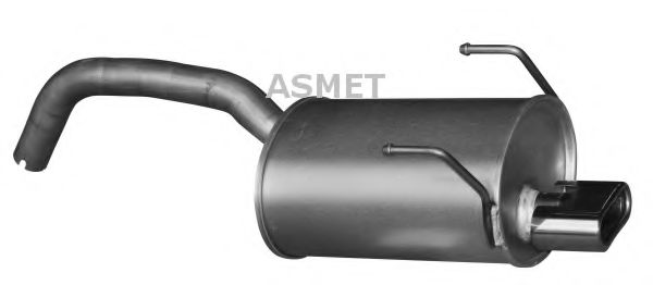 ASMET 16.091 Глушитель выхлопных газов конечный для FIAT 500 C (Фиат 500 c) ASMET 16.091 Глушитель выхлопных газов конечный для FIAT 500 C (Фиат 500 c)