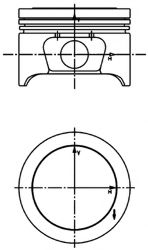 KOLBENSCHMIDT 40161610 Поршень для PEUGEOT 206 SW (Пежо 206 св) KOLBENSCHMIDT 40161610 Поршень для PEUGEOT 206 SW (Пежо 206 св)
