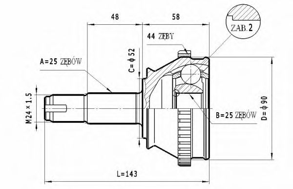STATIM C.158 Шарнирный комплект, приводной вал для ALFA-ROMEO (Алфа-ромэо) STATIM C.158 Шарнирный комплект, приводной вал для ALFA-ROMEO (Алфа-ромэо)