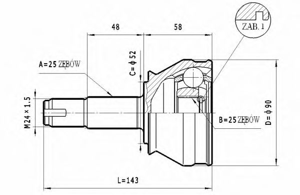 STATIM C.167 Шарнирный комплект, приводной вал для ALFA ROMEO 145 (Альфа ромео 145) STATIM C.167 Шарнирный комплект, приводной вал для ALFA ROMEO 145 (Альфа ромео 145)