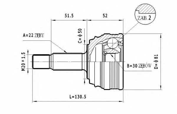 STATIM C.285 Шарнирный комплект, приводной вал для AUDI (Ауди) STATIM C.285 Шарнирный комплект, приводной вал для AUDI (Ауди)