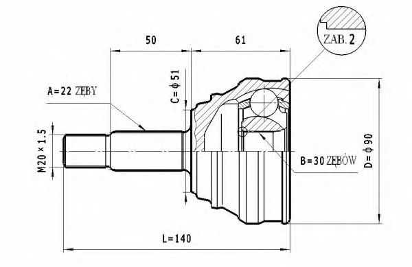 STATIM C.293 Шарнирный комплект, приводной вал для SEAT (Сеат) STATIM C.293 Шарнирный комплект, приводной вал для SEAT (Сеат)