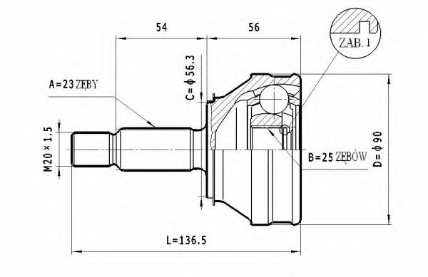 STATIM C.364 Шарнирный комплект, приводной вал для RENAULT FUEGO (Рено Фуэго) STATIM C.364 Шарнирный комплект, приводной вал для RENAULT FUEGO (Рено Фуэго)