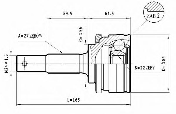 STATIM C.504 Шарнирный комплект, приводной вал для NISSAN (Ниссан) STATIM C.504 Шарнирный комплект, приводной вал для NISSAN (Ниссан)