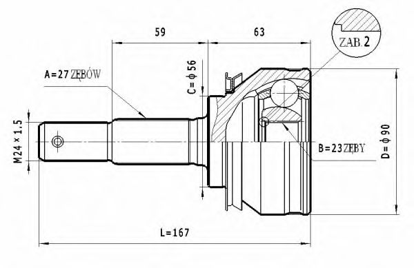 STATIM C.506 Шарнирный комплект, приводной вал для NISSAN (Ниссан) STATIM C.506 Шарнирный комплект, приводной вал для NISSAN (Ниссан)
