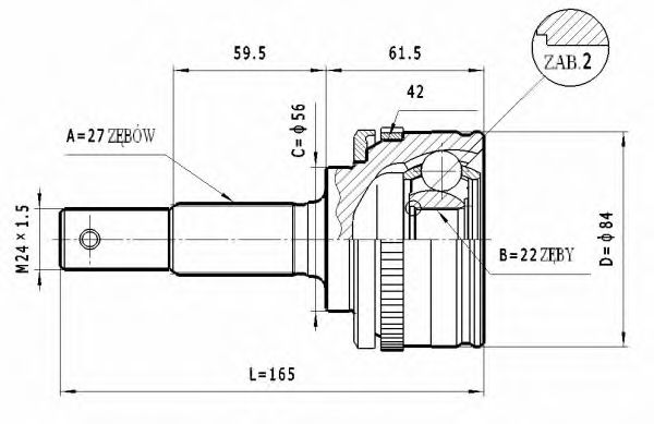 STATIM C.511 Шарнирный комплект, приводной вал для NISSAN (Ниссан) STATIM C.511 Шарнирный комплект, приводной вал для NISSAN (Ниссан)