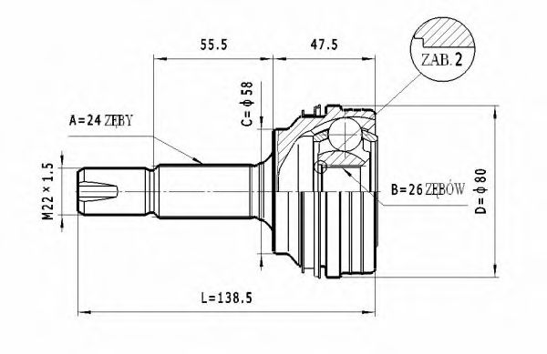 STATIM C.562 Шарнирный комплект, приводной вал для TOYOTA VITZ (Тойота/тоета Vитз) STATIM C.562 Шарнирный комплект, приводной вал для TOYOTA VITZ (Тойота/тоета Vитз)
