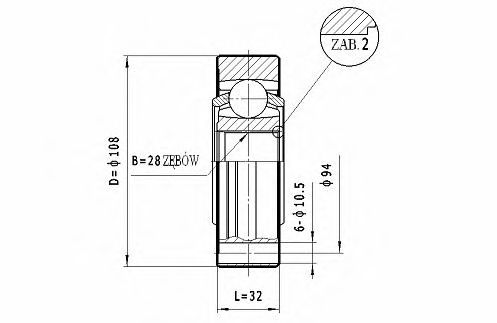 STATIM CW.041 Шарнирный комплект, приводной вал для AUDI (Ауди) STATIM CW.041 Шарнирный комплект, приводной вал для AUDI (Ауди)