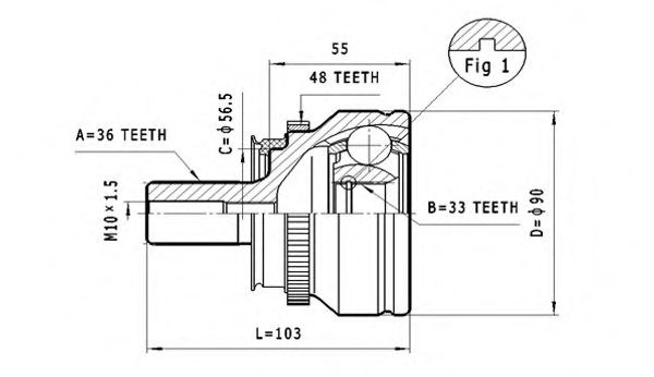 STATIM C.385 Шарнирный комплект, приводной вал для VOLVO (Вольво) STATIM C.385 Шарнирный комплект, приводной вал для VOLVO (Вольво)