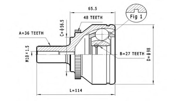 STATIM C.386 Шарнирный комплект, приводной вал для VOLVO (Вольво) STATIM C.386 Шарнирный комплект, приводной вал для VOLVO (Вольво)