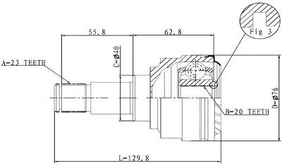 STATIM CW.031 Шарнирный комплект, приводной вал для FORD FIESTA (Форд Фиэста) STATIM CW.031 Шарнирный комплект, приводной вал для FORD FIESTA (Форд Фиэста)