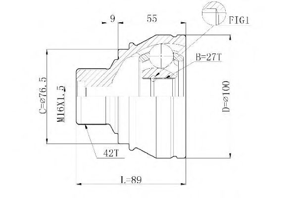 STATIM C.284 Шарнирный комплект, приводной вал для AUDI (Ауди) STATIM C.284 Шарнирный комплект, приводной вал для AUDI (Ауди)