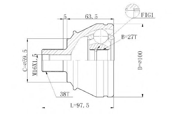 STATIM C.286 Шарнирный комплект, приводной вал для AUDI (Ауди) STATIM C.286 Шарнирный комплект, приводной вал для AUDI (Ауди)