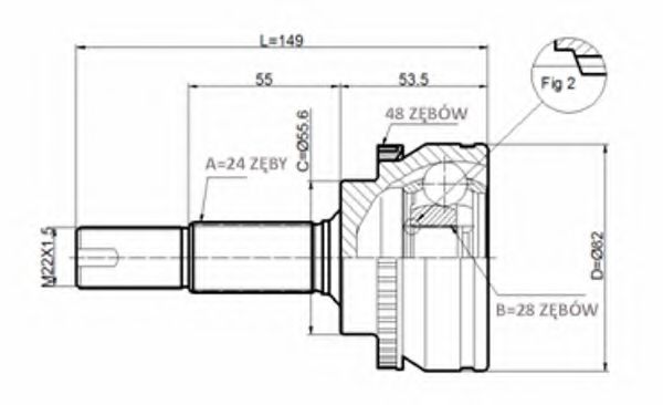 STATIM C.586 Шарнирный комплект, приводной вал для TOYOTA VITZ (Тойота/тоета Vитз) STATIM C.586 Шарнирный комплект, приводной вал для TOYOTA VITZ (Тойота/тоета Vитз)