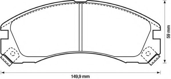 STOP 572370S Тормозные колодки для MITSUBISHI COLT/RODEO (Митсубиши/митсубиси Cолт/родэо) STOP 572370S Тормозные колодки для MITSUBISHI COLT/RODEO (Митсубиши/митсубиси Cолт/родэо)
