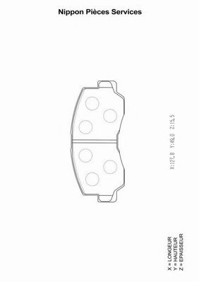 NPS M360I02 Тормозные колодки для MITSUBISHI FORTE (Митсубиши/митсубиси Фортэ) NPS M360I02 Тормозные колодки для MITSUBISHI FORTE (Митсубиши/митсубиси Фортэ)