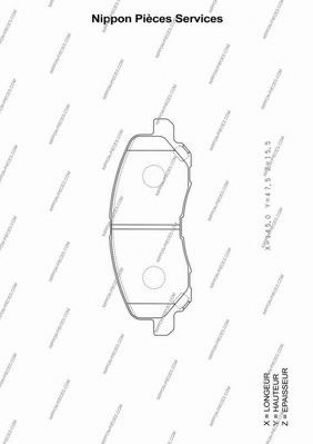 NPS M360I14 Тормозные колодки для MITSUBISHI LANCER FORTIS (Митсубиши/митсубиси Лансер фортис) NPS M360I14 Тормозные колодки для MITSUBISHI LANCER FORTIS (Митсубиши/митсубиси Лансер фортис)