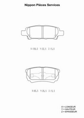 NPS M361I19 Тормозные колодки для MITSUBISHI LANCER FORTIS (Митсубиши/митсубиси Лансер фортис) NPS M361I19 Тормозные колодки для MITSUBISHI LANCER FORTIS (Митсубиши/митсубиси Лансер фортис)