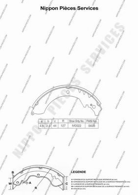 NPS D350U07 Тормозные колодоки для DAIHATSU WILDCAT/ROCKY (Дайхатсу Вилдcат/роcкъ) NPS D350U07 Тормозные колодоки для DAIHATSU WILDCAT/ROCKY (Дайхатсу Вилдcат/роcкъ)