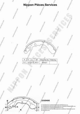NPS D350U08 Тормозные колодоки для DAIHATSU DOMINO II (Дайхатсу Домино 2) NPS D350U08 Тормозные колодоки для DAIHATSU DOMINO II (Дайхатсу Домино 2)
