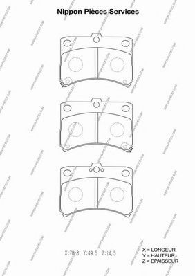 NPS D360U22 Тормозные колодки для DAIHATSU CUORE VI (Дайхатсу Cуорэ vи) NPS D360U22 Тормозные колодки для DAIHATSU CUORE VI (Дайхатсу Cуорэ vи)