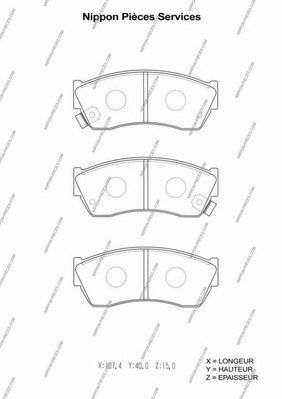 NPS S360I05 Тормозные колодки для SUZUKI (Сузуки) NPS S360I05 Тормозные колодки для SUZUKI (Сузуки)