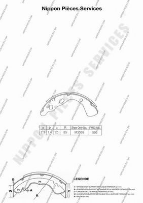 NPS M350A30 Тормозные колодоки для MAZDA (Мазда) NPS M350A30 Тормозные колодоки для MAZDA (Мазда)