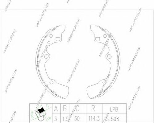 NPS M350A29 Тормозные колодоки для MAZDA (Мазда) NPS M350A29 Тормозные колодоки для MAZDA (Мазда)