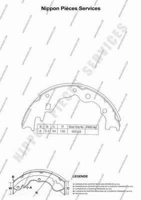 NPS M350A25 Тормозные колодоки для KIA CERES (Киа Cэрэс) NPS M350A25 Тормозные колодоки для KIA CERES (Киа Cэрэс)