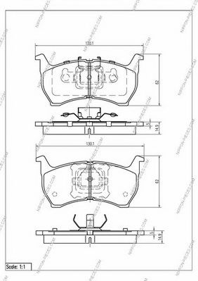 NPS M360A01 Тормозные колодки для MAZDA 626 II (Мазда 626 2) NPS M360A01 Тормозные колодки для MAZDA 626 II (Мазда 626 2)