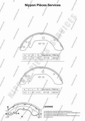NPS N350N06 Тормозные колодоки для NISSAN SILVIA (Ниссан Силvиа) NPS N350N06 Тормозные колодоки для NISSAN SILVIA (Ниссан Силvиа)