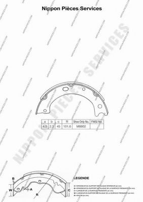 NPS N350N33 Тормозные колодоки для NISSAN PATROL GR II (Ниссан Патрол гр 2) NPS N350N33 Тормозные колодоки для NISSAN PATROL GR II (Ниссан Патрол гр 2)