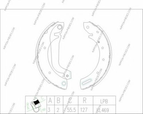 NPS N350N60 Тормозные колодоки для NISSAN (Ниссан) NPS N350N60 Тормозные колодоки для NISSAN (Ниссан)