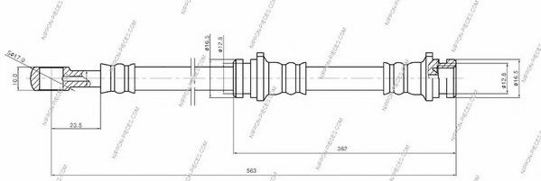 NPS N370N12 Тормозной шланг для NISSAN PULSAR I (Ниссан Пулсар и) NPS N370N12 Тормозной шланг для NISSAN PULSAR I (Ниссан Пулсар и)