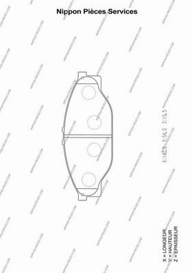 NPS T360A53 Тормозные колодки для TOYOTA TACOMA II (Тойота/тоета Таcома 2) NPS T360A53 Тормозные колодки для TOYOTA TACOMA II (Тойота/тоета Таcома 2)