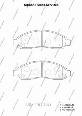 NPS I360U03 Тормозные колодки для ISUZU D-MAX (Исузу Д-маx) NPS I360U03 Тормозные колодки для ISUZU D-MAX (Исузу Д-маx)