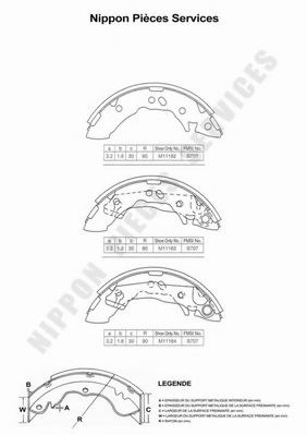 NPS H350I02 Тормозные колодоки для HYUNDAI EXCEL (Хендай Эxcэл) NPS H350I02 Тормозные колодоки для HYUNDAI EXCEL (Хендай Эxcэл)