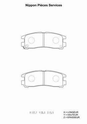 NPS M361I03 Тормозные колодки для MITSUBISHI GALANT V (Митсубиши/митсубиси Галант 5) NPS M361I03 Тормозные колодки для MITSUBISHI GALANT V (Митсубиши/митсубиси Галант 5)